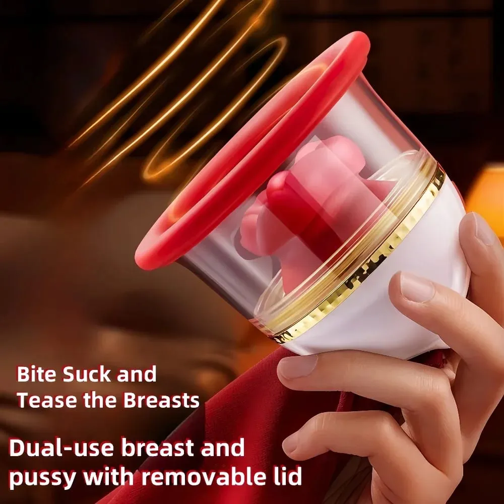 Electric Breast Pump with Bite Function Home Use Chest Massager for Postpartum Sagging Breast Firming And Beautifying — image 2