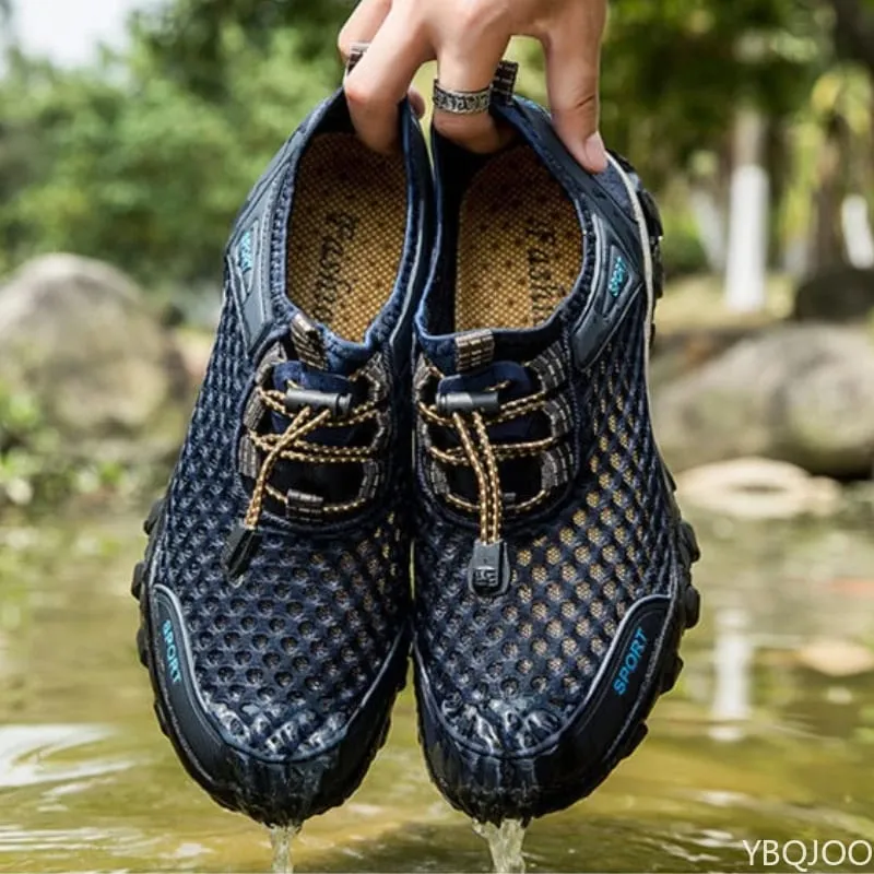 Summer Fashion Breathable Water Wading Men's Shoes Sports and Leisure Running Trend Flat Bottomed Mountaineering Sports Shoes — image 1