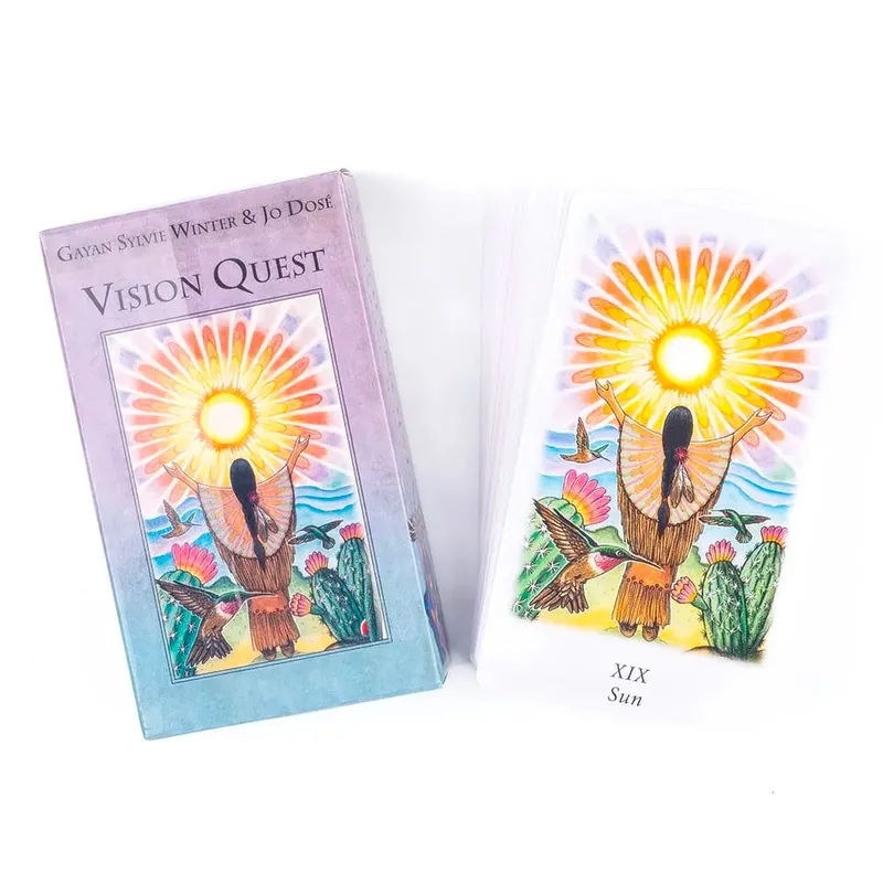 Gran oferta, Tarot Vision Quest, baraja de 78 cartas, 10,3x6cm, cartas de Tarot de adivinación del destino, juegos de cartas de adivinación, juego de mesa de fiesta