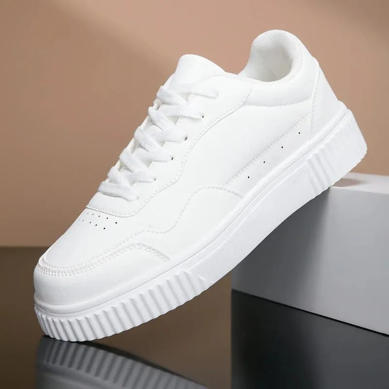 Unisex Sneakers Casual Board Shoes Men Chunky Platform Footwear Women Classic Lace Up Skate Shoes Lightweight Trendy Sneakers — image 2