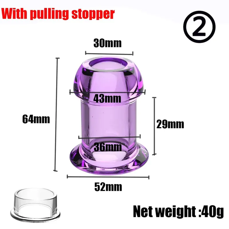 Hollow Speculum Peeking Anal Beads Vagina Butt Plug Ass Expander Tunnel Transparent Anus Dilation BDSM Sex Toy for Gay Couples — image 16