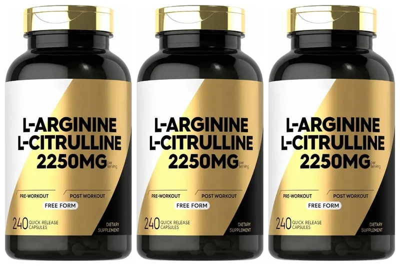 L-Arginine L-Citrulline Capsules -Amino Acid Dietary Supplement Non-GMO Daily Health Supplements 240 Capsules — image 5