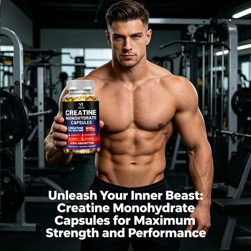 High Absorption Creatine Capsules with Mixed Creatine Vitamin E Boost Muscle Growth Extend Workout Accelerate Recovery — image 5