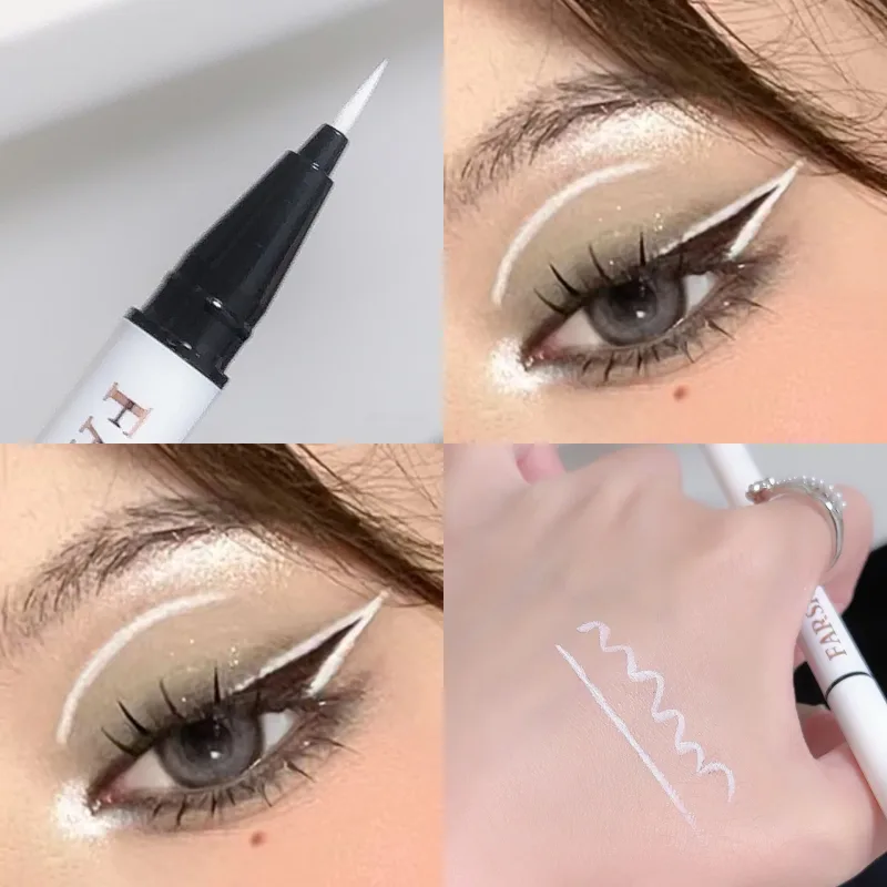 Liquid Matte Turquoise Eyeliner Ultra Fine Black White Eyeliner Waterproof Easy To Color Rainbow Colorful Eye Liner Eyes Makeup
