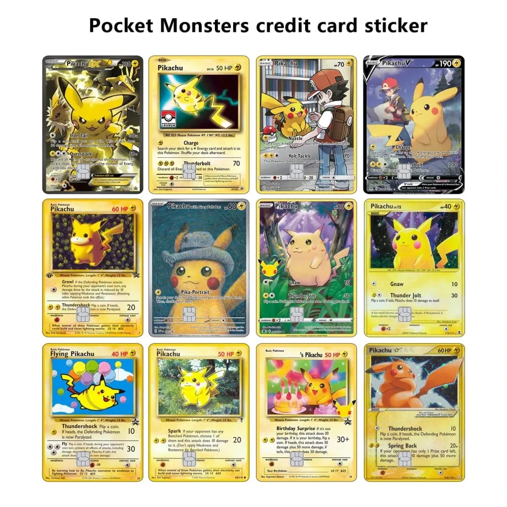 Credit Card Skin Stickers for VISA JCB MasterCard Bank Debit Card and Other IC Magnetic Card Anime Decorate Anti-degaussing — image 1
