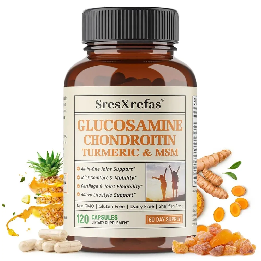 Glucosamine Chondroitin Extra Strength Capsules Joint Support Antioxidant Immune Support Supplement for Adults — image 1