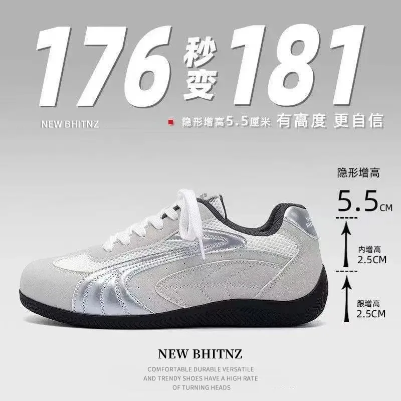 2026 New Men's Casual Shoes Thick Bottom Versatile Leisure Sneakers Breathable Heightening Couple Shoes Rubber Outsole — image 4