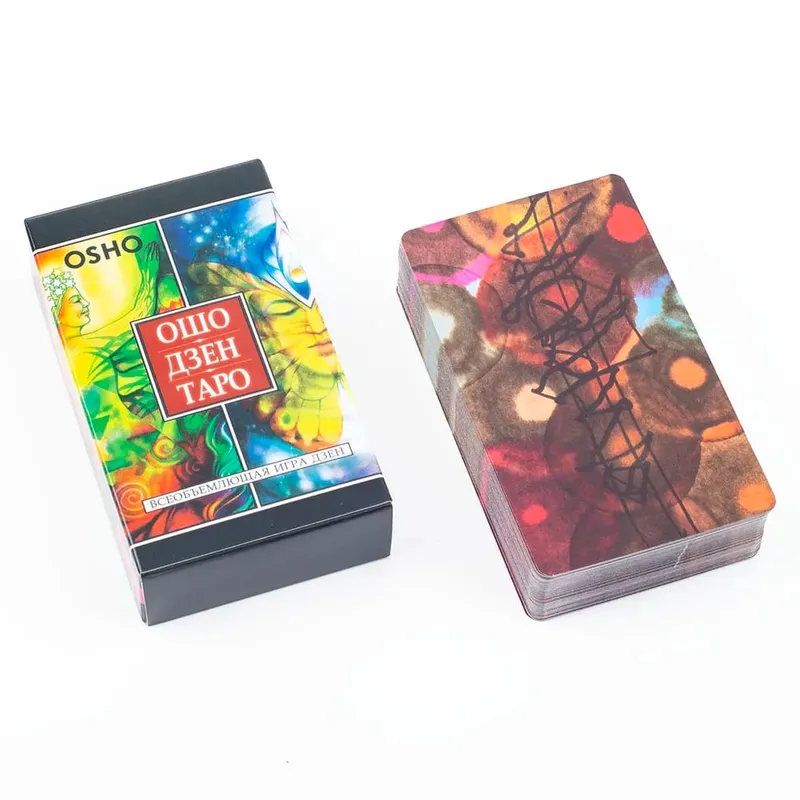 ОШО ДЗЕН ТАРО OSHO ZEN TARO 79Pcs Russian Visions Fate Divination Tarot Cards FortuneTelling Card Games Party Board Game10.3x6CM