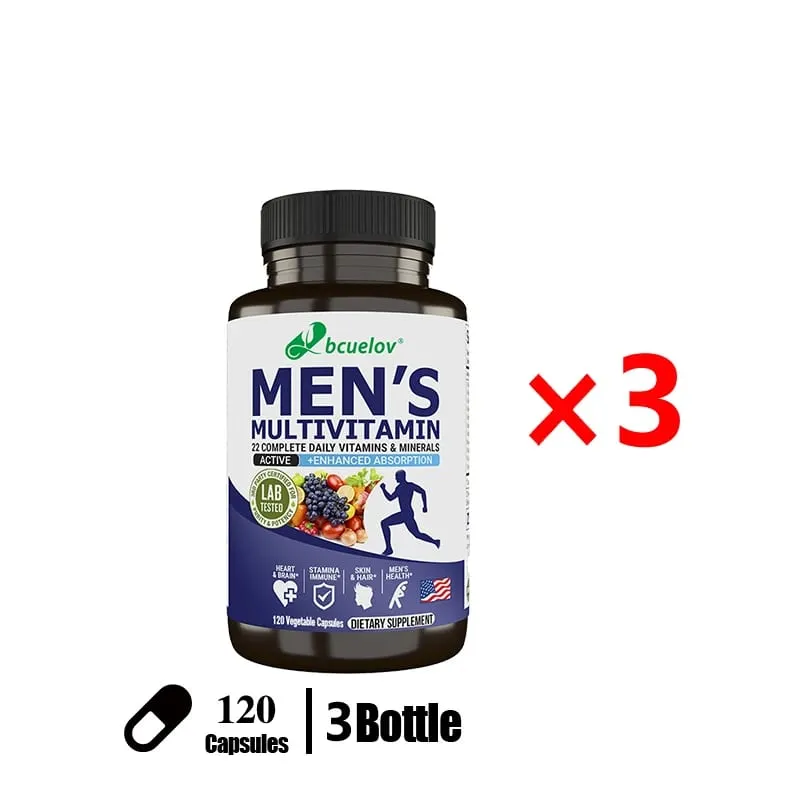 Men’s Multivitamin & Mineral Capsules High Absorption Antioxidant Supplement for Energy Immune Bone Skin & Overall Wellness
