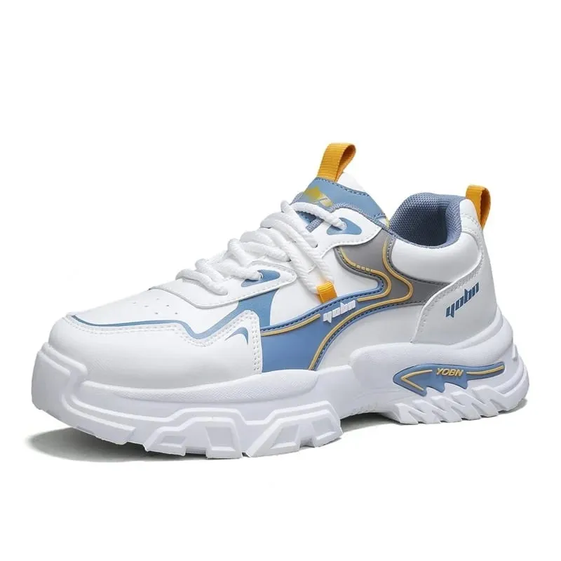 Chunky sneakers four season breathable lightwight outdoor casual walking shoes fashion soft sole sports running shoes board shoe — image 9