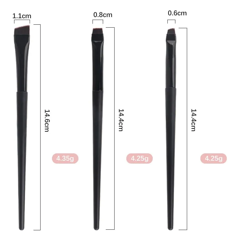 1/3 Pcs Blade Eyeliner Makeup Brush Set Ultra Thin Fine Angle Flat Eyebrow Brushes Under The Eyes Place Precise Detail Brush — image 2