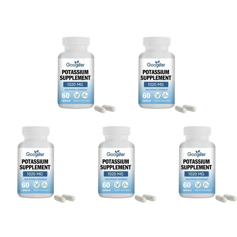 Googeer Potassium Capsules 1020 Mg High Potency Potassium Level Support Mineral Intake Gap Fill Bioavailability 60 Capsules — image 11