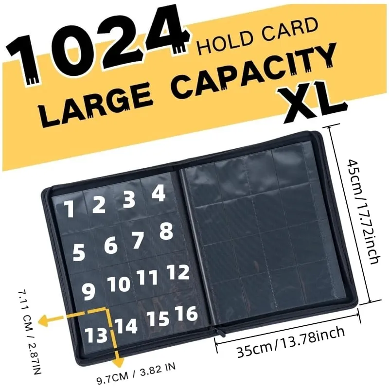 16 Pocket Card Binder - Premium Trading Card Binder Holds 1024 Cards Ultimate protection for TCG & sports cards. Collector's d — image 2