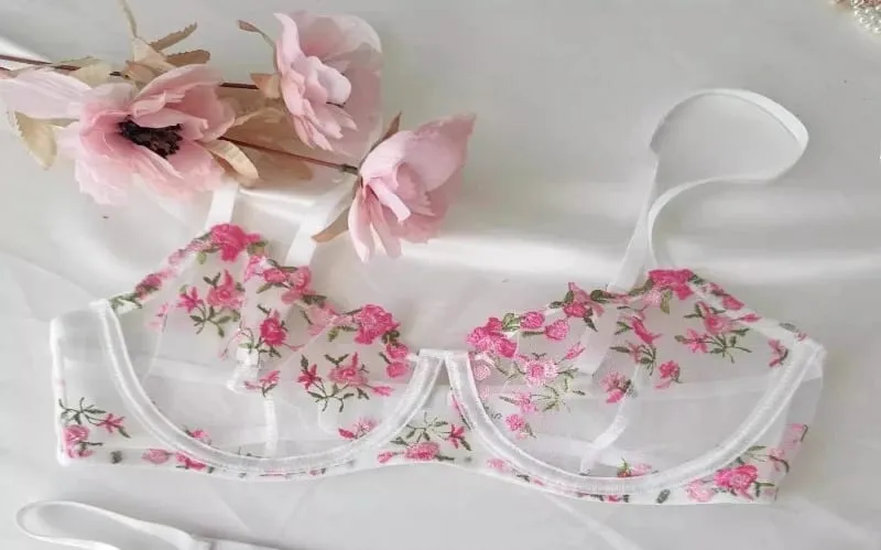 Women Sexy Lace Embroidered Ultra Thin Sheer Unpadded Underwire Push Up Bra Lightweight Soft Exquisite Lingerie Sizes 32-38 — image 19