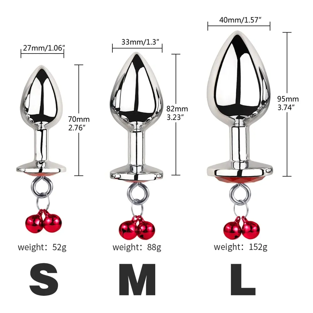 1Pcs Metal Bells Anal Plug Three Sizes Anal Plug Butt Plug G-Point Massage Anal Exercise Masturbation Outdoor Dildos Sex Toys — image 2