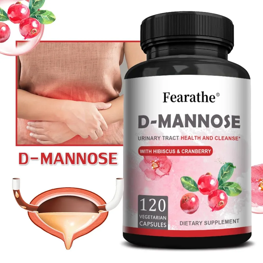 D-Mannose All-natural Urinary Tract Health Support Supplement Helps with Bladder Health Dietary Supplement 120 Capsules — image 4