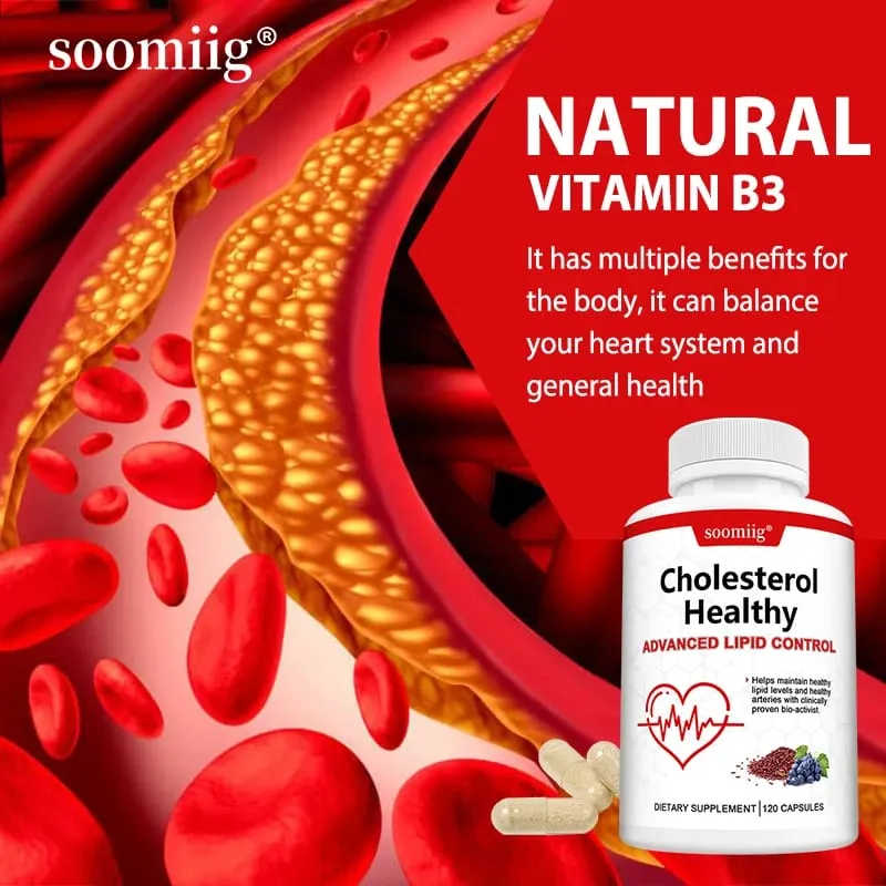 อาหารเสริมเพื่อสุขภาพคอเลสเตอรอล - ลด LDL และไตรกลีเซอไรด์ รองรับระดับคอเลสเตอรอลที่ดีต่อสุขภาพ แคปซูลสุขภาพหัวใจตามธรรมชาติ — image 4