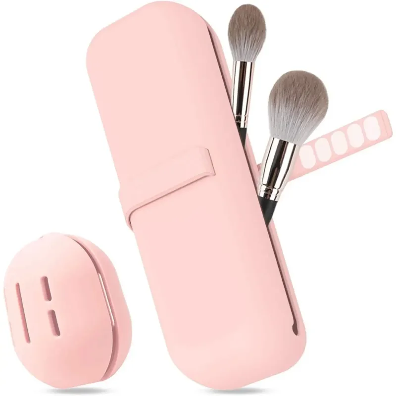 Travel Makeup Brush Holder Silicone Cosmetic Brushes Bag Makeup Sponge Case Portable Waterproof Makeup Tools for Women Girls — image 11