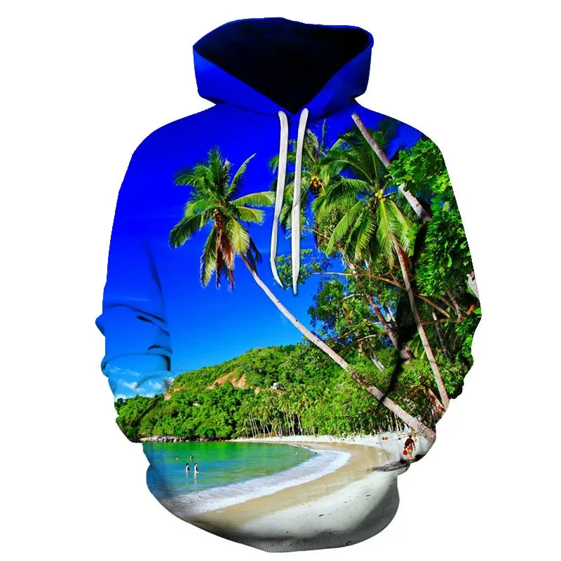 Hawaiian Four Seasons Fun 3D Printed Casual Hoodie Men's Cool Sunshine Beach Street Hoodie Full Style Trendy Style Tops — image 4