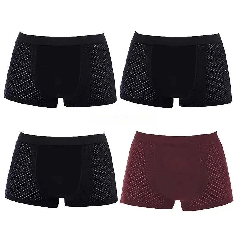 4Pcs Men's Boxer Briefs Ultra Soft Anti Odor Underwear Breathable Mesh with Ventilation Holes Stretch Comfort for Daily — image 24