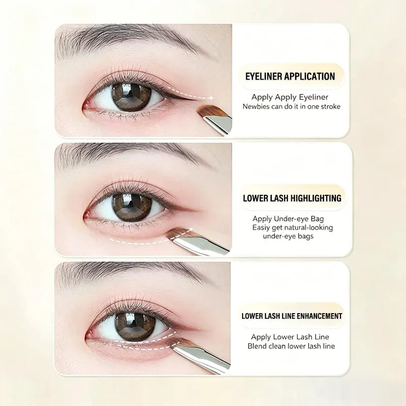 Sickle Eyeliner Brush Eyeshadow Blade Brush Detail Brush Diagonal Eyebrow Brushes Undereyelid To Sleeping Silkworm Makeup Tools