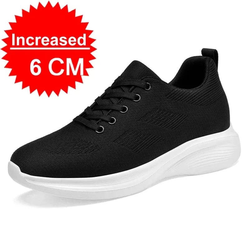 Flying Weaving Breathable Increase 8/10cm Invisible Height Increasing Casual Sneakers Men All Match Non-Slip Soft Walking Shoes — image 12