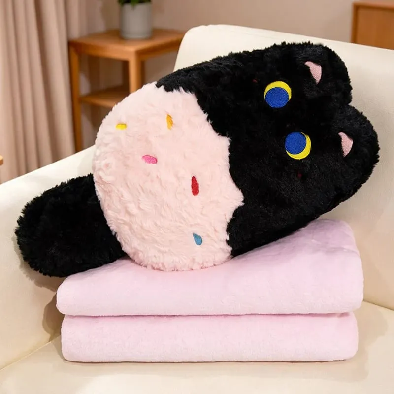 Kawaii Animal Plush Pillow Blanket 2 In 1 Soft Fluffy Animal Stuffed Doll Cushion Nap Pillow Blanket Home Sofa Bed Decor Gift — image 8