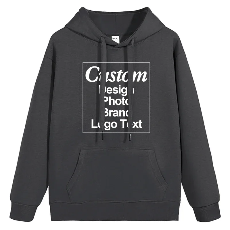 High Quality Custom Hoodie Cotton Sweatshirt Print Embroidery Brand Logo Text Photo Design Men Women Famliy Team Clothing 300g — image 26