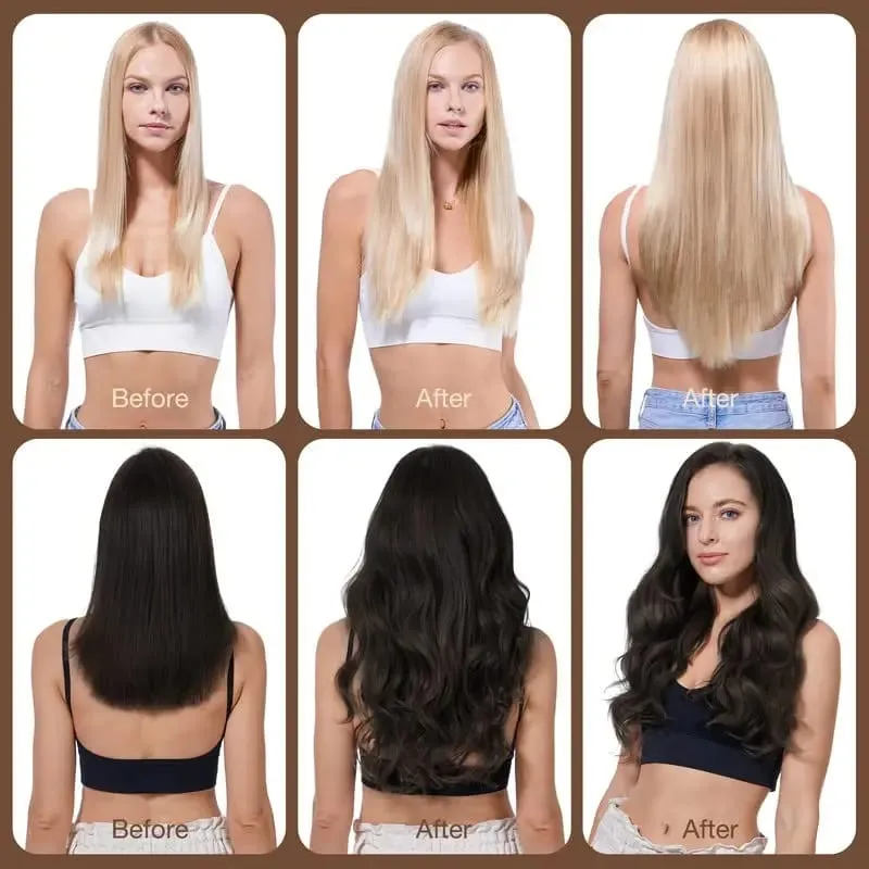 Straight Tape in Hair Extensions Human Hair Natural Black 20 Inch 50g 20pcs Skin Weft Seamless Tape in Real Remy Straight Hair for Women — image 7