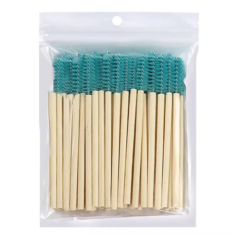 50Pcs Bamboo Handle Eyelash Brushes Mascara Wands Applicator Eye Lashes Extension Brush Eyebrow Spoolie Brushes Makeup Tool — image 16