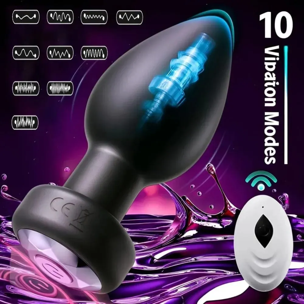 Powerful Anal Plug Vibrator for Men Women Female Vagina Remote Stimulator Prostate Butt Plug Sex Toys for Adult Couples 18+