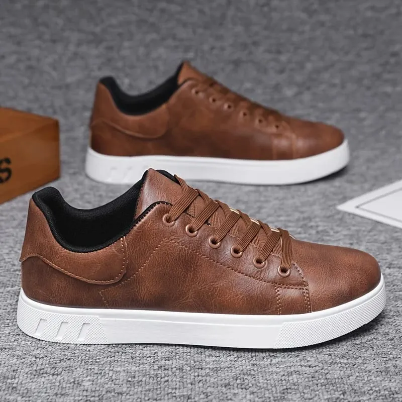 1 Pair of Minimalist Skate Shoes Two Colors Available Versatile and Comfortable Plus Size Lace-Up Soft Sole Lightweight All