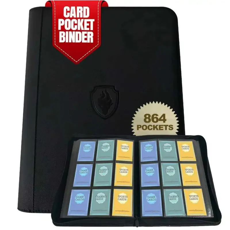 9-Pocket Ring-Less Card Binder Double Capacity Can Hold 864 Cards Suitable for Sport/YGO/PTCG/Game Cards — image 11
