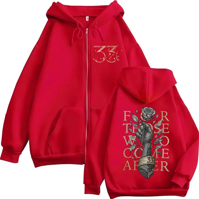 Game Clair Obscur Expedition 33 For Those Who Come After Zipper Hoodies Men Women Long Sleeves Zip Up Sweatshirts Jackets Coats — image 3