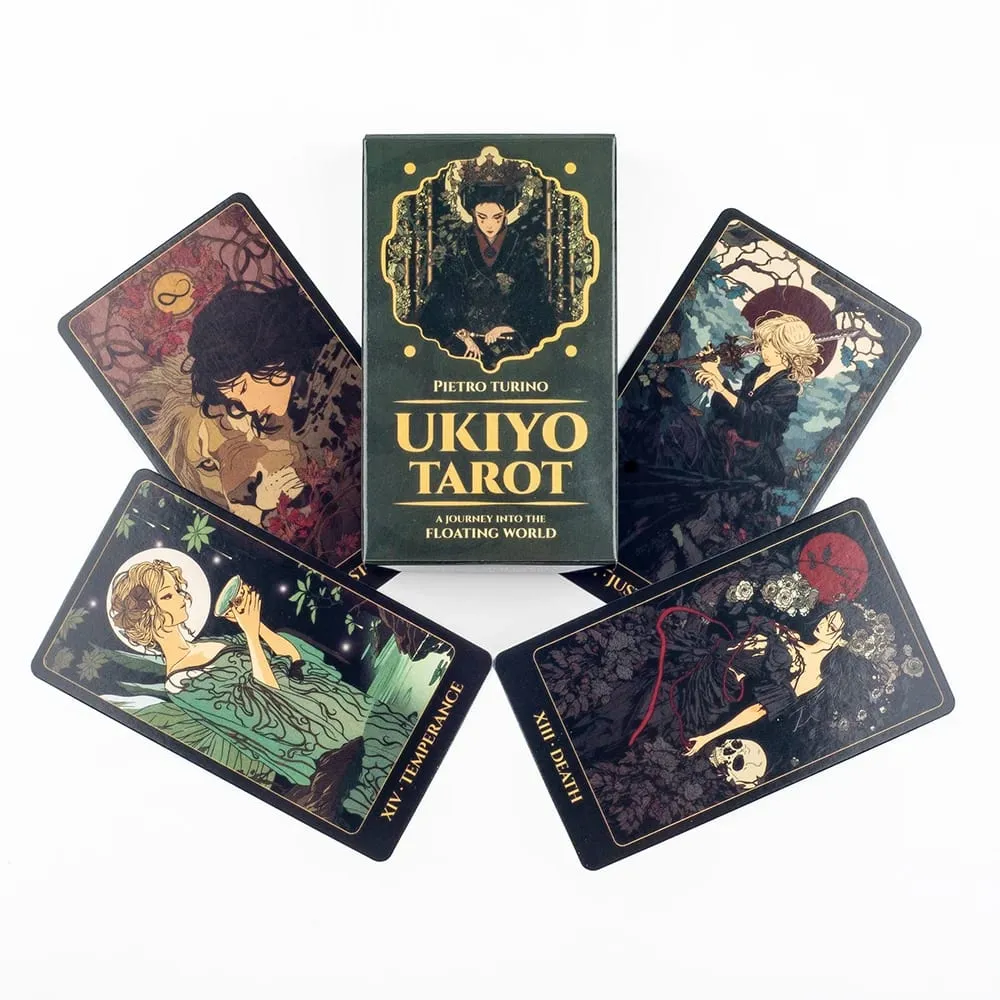Ukiyo Tarot Cards 78Pcs Leisure Entertainment Divination Deck 10.3*6CM Family Gathering Board Playing Game Cards