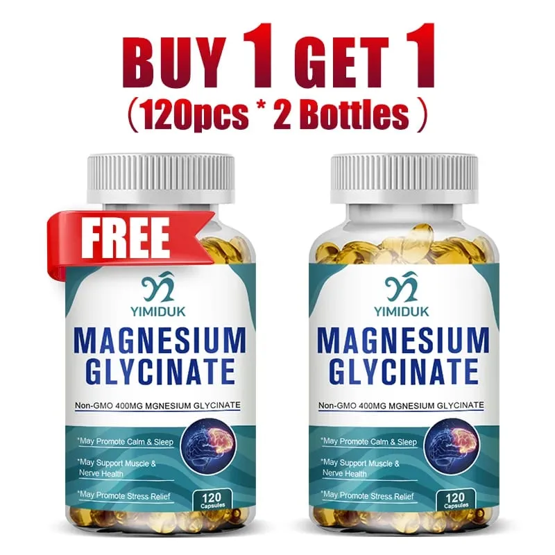 ซื้อ 1 แถม 1 ฟรี! อาหารเสริมแมกนีเซียมไกลซิเนตบริสุทธิ์สำหรับการนอนหลับลึกและบรรเทาความเครียดช่วยผ่อนคลายกล้ามเนื้อและระบบประสาท — image 8