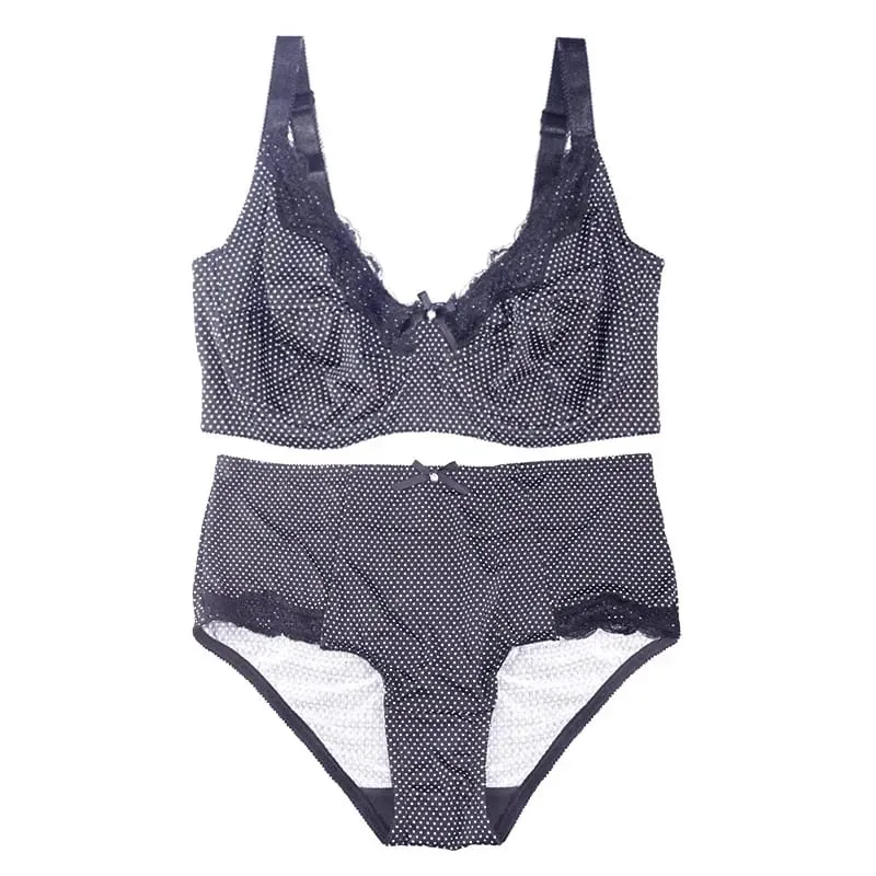 Mierside D0295 Hot Fashion Plus size Bra Set No Padding Lingerie For Women Sexy 34/36/38/40/42/44/46 C-D-DD-DDD(E)-F-G — image 3