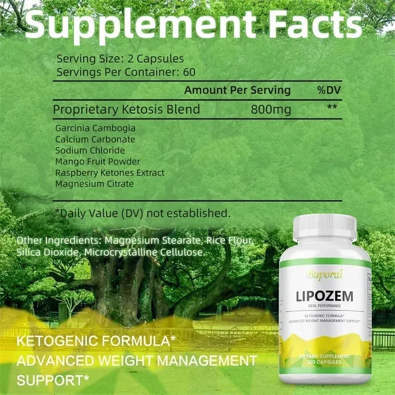 Lipozem Capsules - Digestive Health Appetite Suppression Metabolism Weight Management — image 2