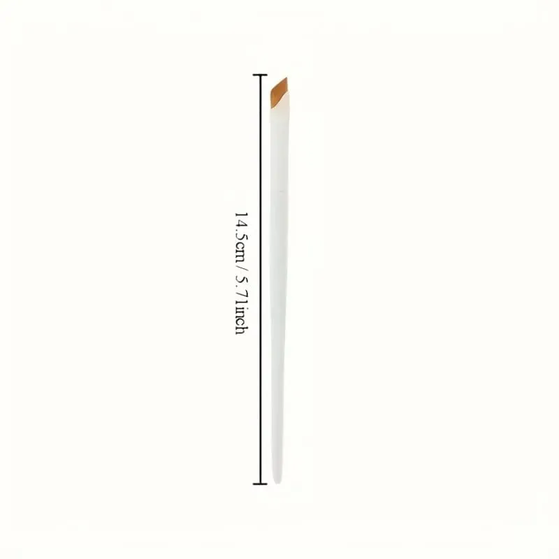1pc Porcelain White Precision Angle Eyeliner Pencil And Eyebrow Brush Set - Nylon Brush Suitable For All Skin Types — image 5