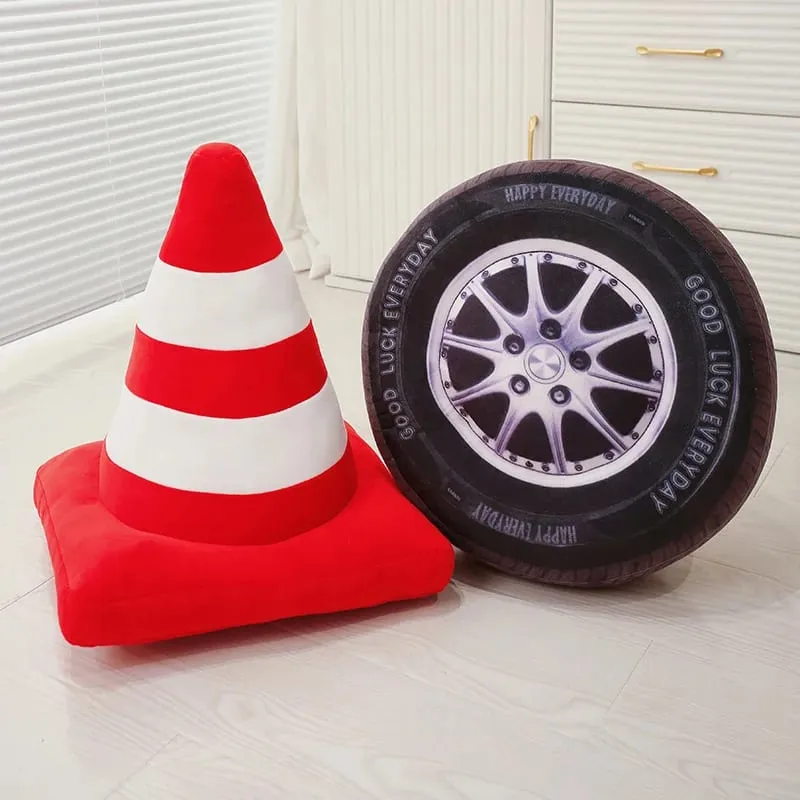40cm Traffic Light Series Pillow Stop Traffic Light Roadblock Tire Creative Plush Toys Suitable For Home Kids Boys Favor Gifts — image 5