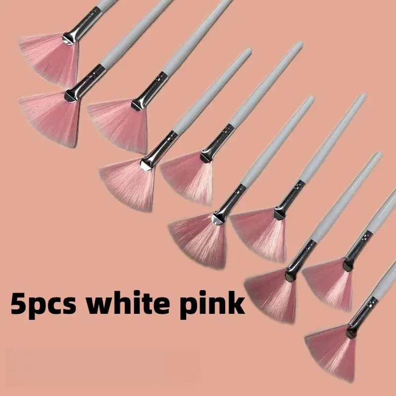 5/10pcs Fan Shape Foundation Makeup Brushes Multifunctional Facial Mask Brush Essential Oil Women Beauty Makeup Tools Brush — image 13