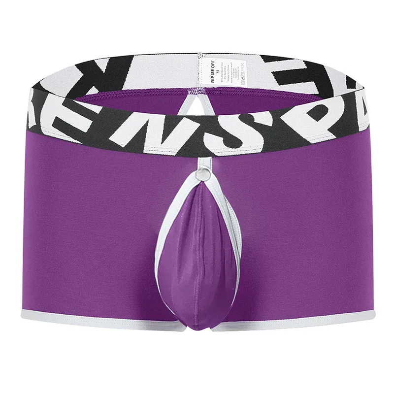 Mens Sexy Boxer Underwear Open Back Underpants Removable U Convex Pouch Panties Middle Waist Knickers — image 16