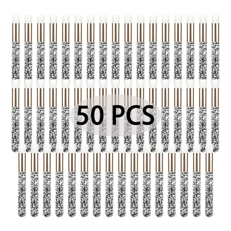 50Pcs Soft Eyelash Extension Cleaning Brush Lash Shampoo Eyebrow Nose Exfoliating Cleansing Makeup Remover Beauty Care Supplies