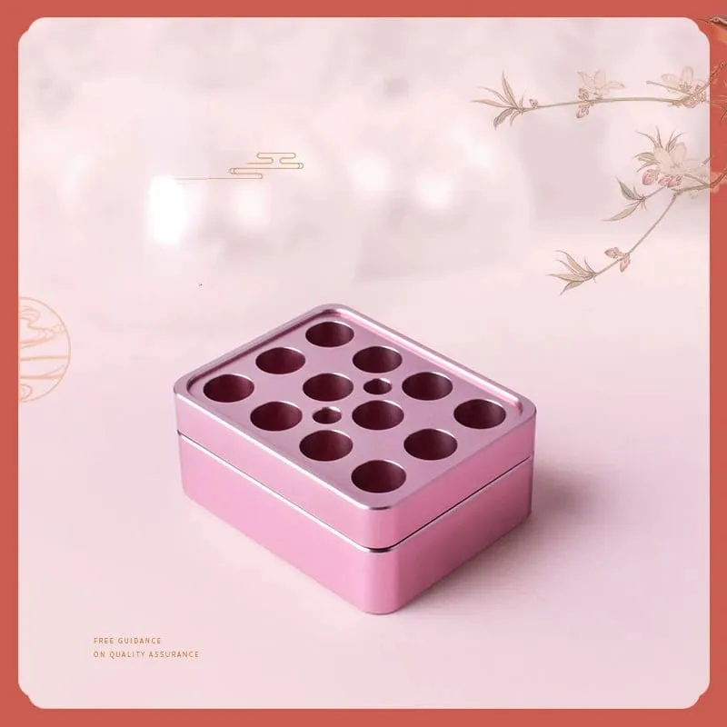 Diy Bahan Gincu Buatan Tangan Acuan Contoh Aluminium 12 lubang Buatan sendiri 9.3mm Tiub Sampel Kecil Gincu Set Tiub Kosong — image 4