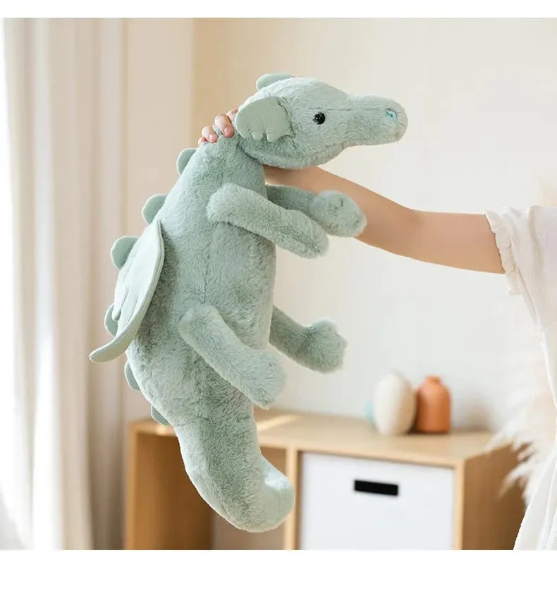 Blue Dragon Plush Toy Cute Soft Stuffed Animal with Colorful Spikes Wings Kids Birthday Gift Home Decoration Comfort Companion — image 10