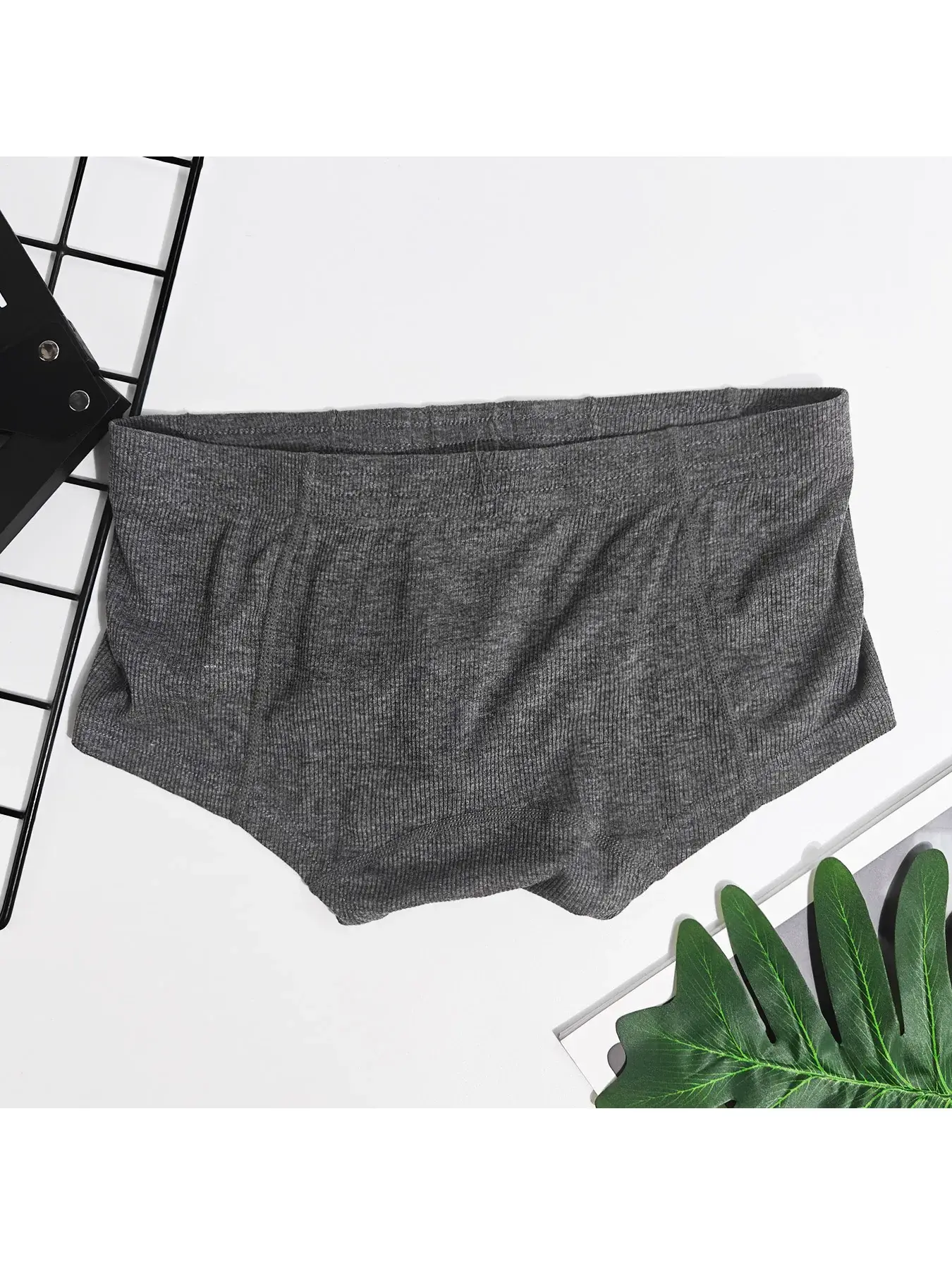 Men's Flat Underwear, Made of Synthetic Viscose, High Elasticity, Raised, Button Decoration, Comfortable Slim Fit Solid Color — image 26