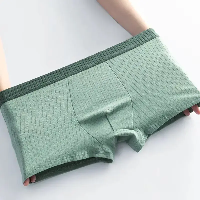 1/4 PCS Men's Underwear Men's Pure Cotton Four Corner Shorts All Cotton Antibacterial Crotch Teenage Boy Flat Angle Underwear