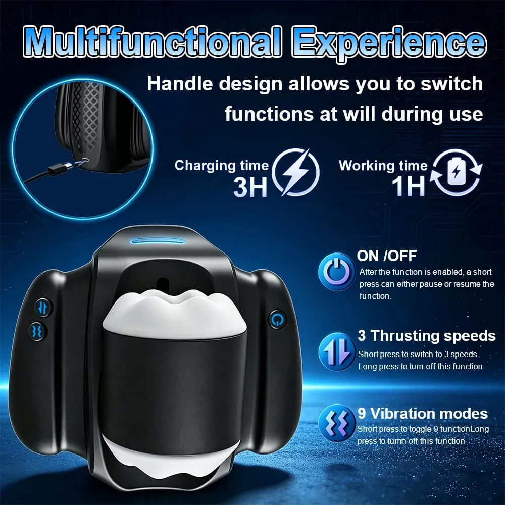 9 Frequencies Automatic Telescopic Vibrating With phone holder Male Masturbator Cup Penile Stimulator Adult Sex Machine for Men — image 6