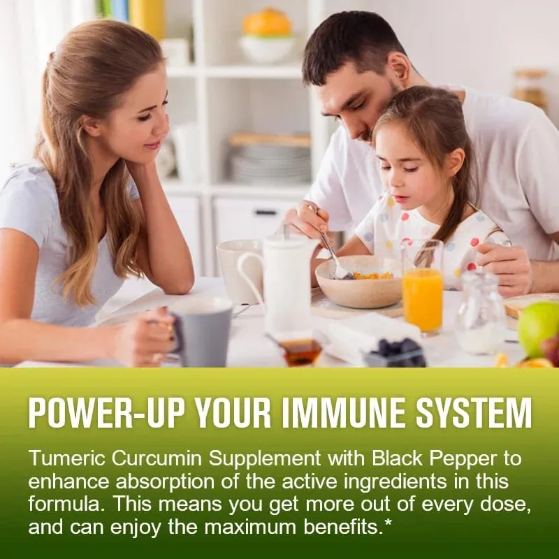 Buy 2 Get 2 Free! Turmeric Quercetin Bromelain Capsules Triple-Action Anti-Inflammatory Support for Joint Health & Immunity