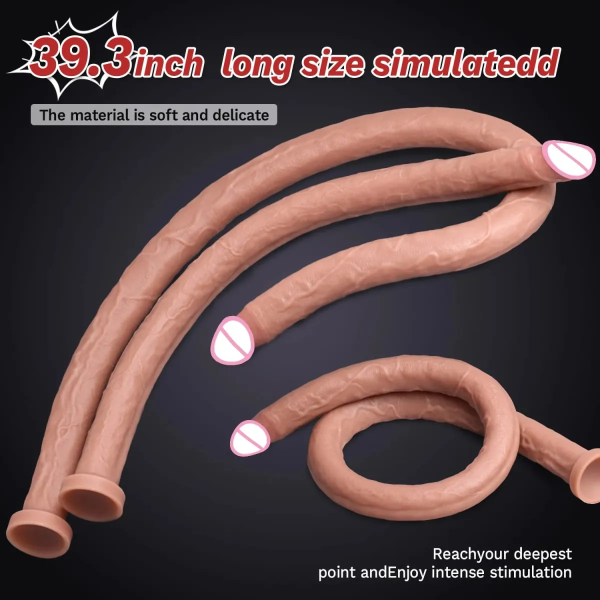 Extra Long Realistic Dildos G Spot Stimulation Deep Touch Penis Vagina Anal Dildo Dick Adult Sex Toys for Women Men Butt Plug — image 2